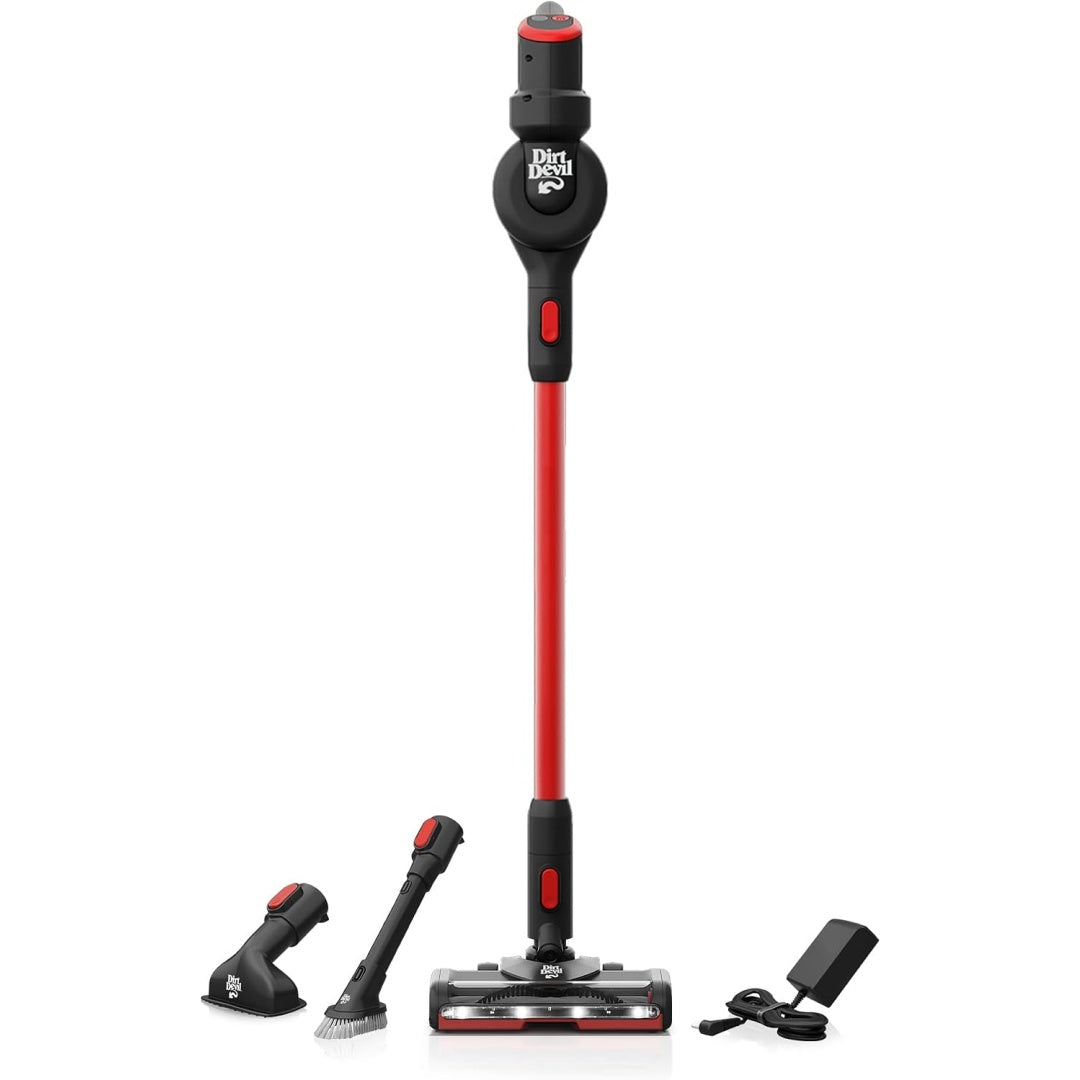 Aspirateur vertical associant l'entretien des sols au coloris noir