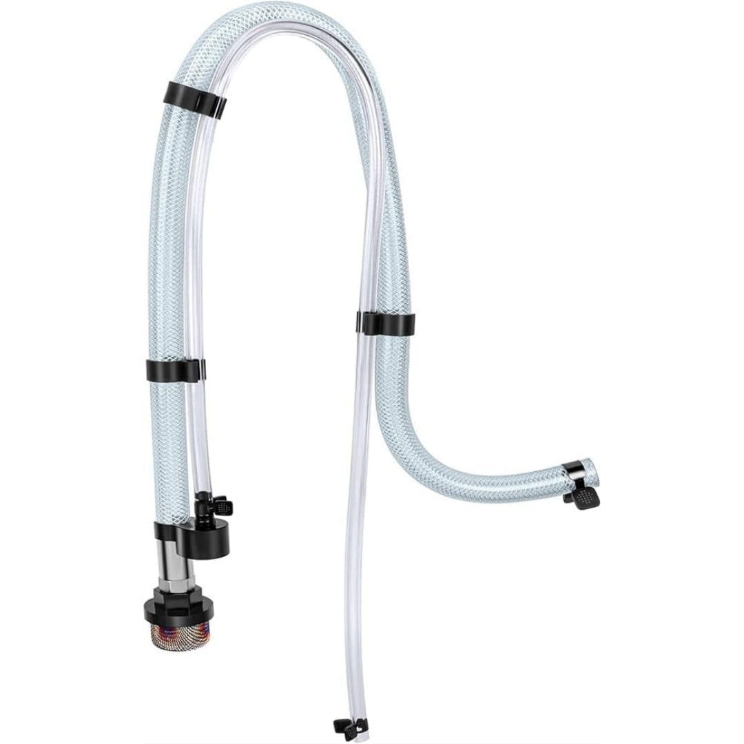 Tube pour circuit d'aspiration, coloris blanc et gris, avec un raccordement par embouts