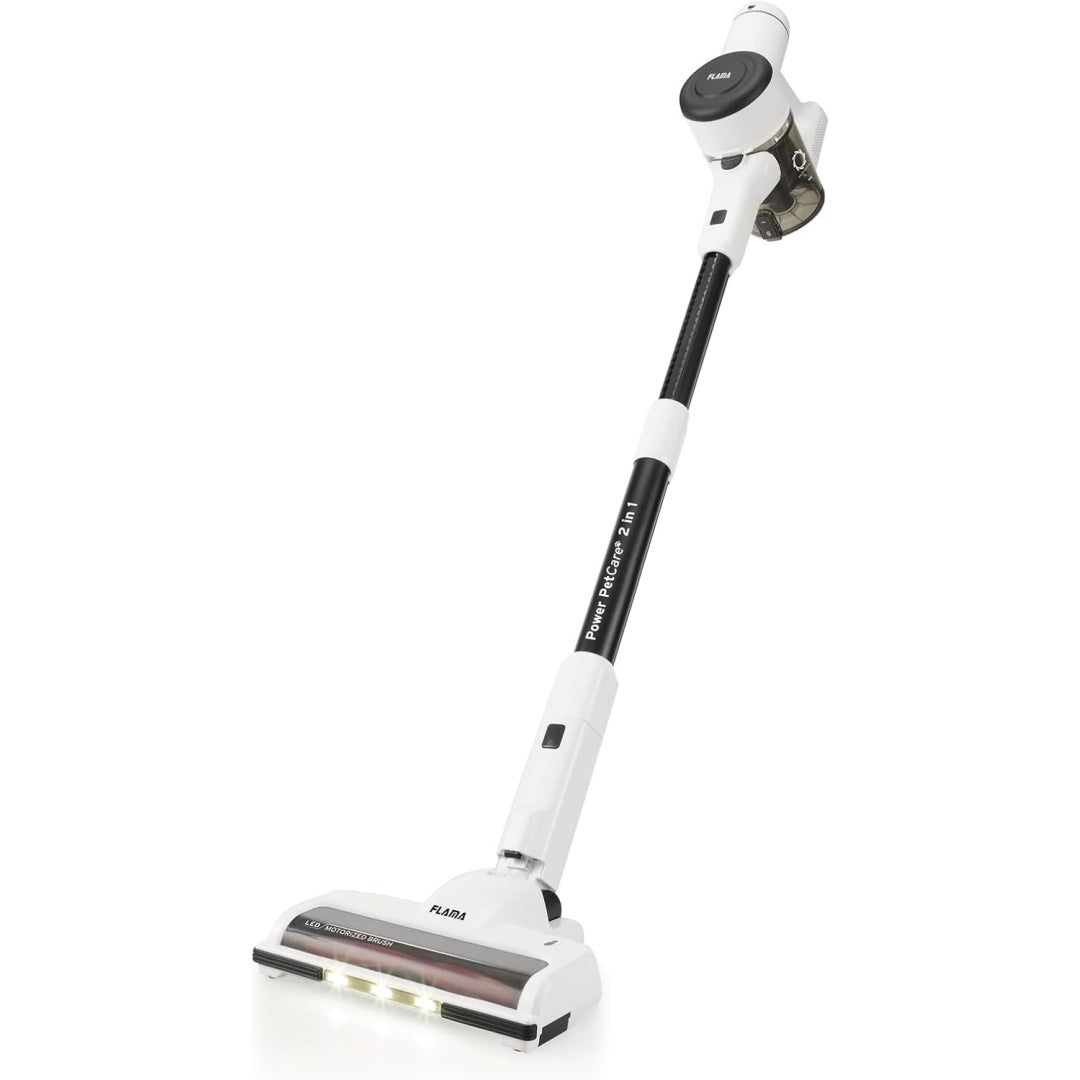 Aspirateur au format balai alliant une tension annoncee de 22,2 V et la collecte de la poussiere