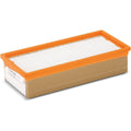 Element de filtration avec retention de la poussiere et le remplacement du filtre
