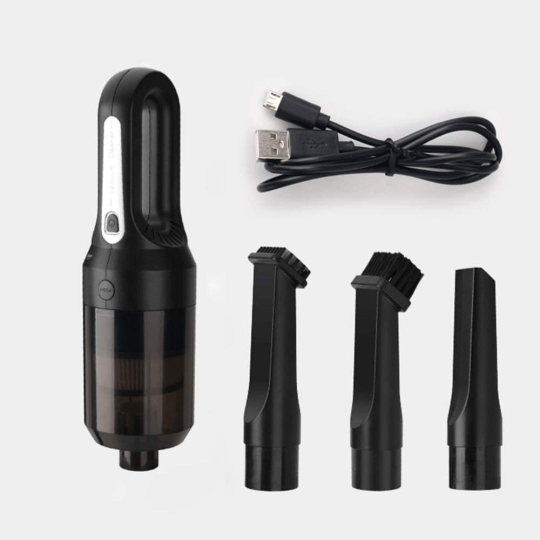 Aspirateur a main, coloris noir et gris, avec des elements lavables
