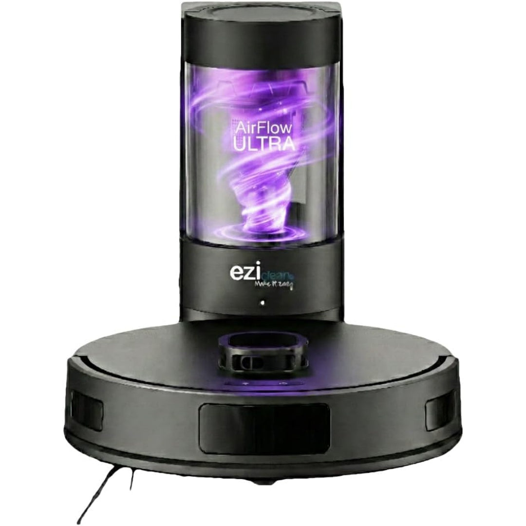 Robot de nettoyage des sols associant une contenance annoncee de 2.2 l au coloris gris et noir
